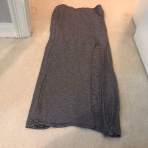 Maxi stripped skirt! With a sexy slit.